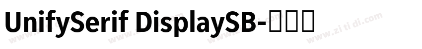 UnifySerif DisplaySB字体转换